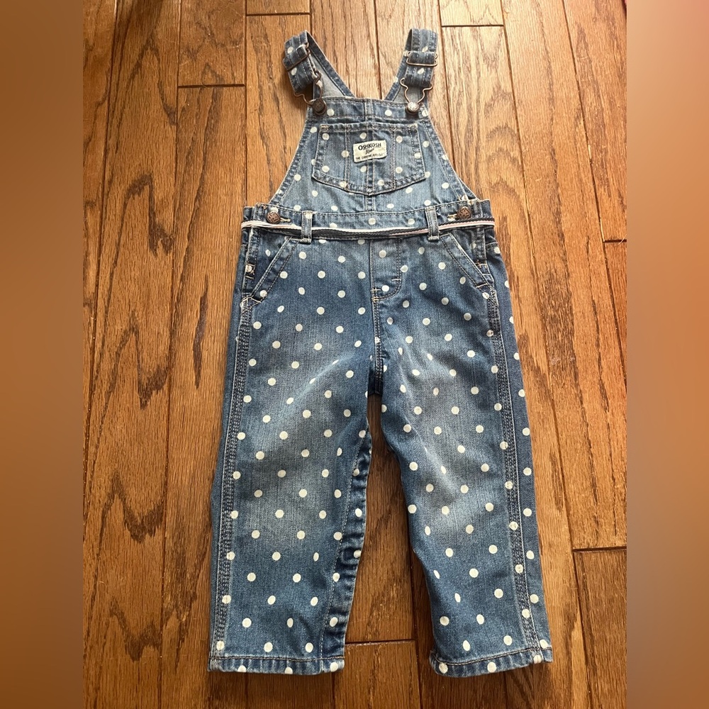 Oshkosh B’gosh 18 month polkadot Overalls